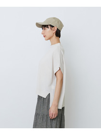 【LOISIR】和紙コットン天竺プルオーバー 詳細画像 ブラック 14