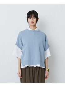 【LOISIR】和紙コットン天竺プルオーバー 詳細画像 ブラック 16