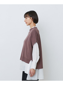 【LOISIR】和紙コットン天竺プルオーバー 詳細画像 ブラック 20