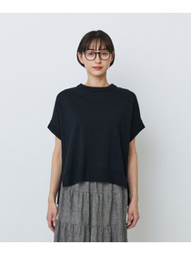 【LOISIR】和紙コットン天竺プルオーバー 詳細画像 ブラック 22