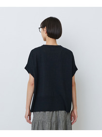 【LOISIR】和紙コットン天竺プルオーバー 詳細画像 ブラック 24