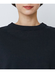 【LOISIR】和紙コットン天竺プルオーバー 詳細画像 ブラック 25