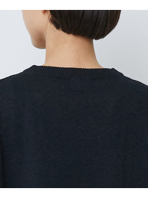 【LOISIR】和紙コットン天竺プルオーバー 詳細画像 ブラック 26