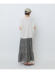 【LOISIR】和紙コットン天竺プルオーバー 詳細画像 ブラック 3