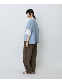 【LOISIR】和紙コットン天竺プルオーバー 詳細画像 ブラック 5