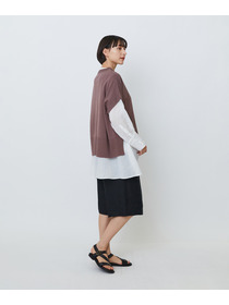 【LOISIR】和紙コットン天竺プルオーバー 詳細画像 ブラック 8