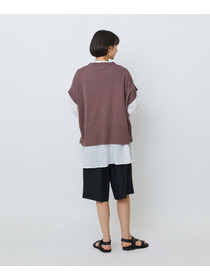 【LOISIR】和紙コットン天竺プルオーバー 詳細画像 ブラック 9