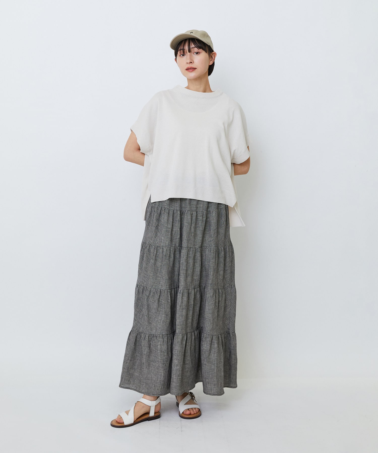 【LOISIR】和紙コットン天竺プルオーバー 詳細画像 ブラック 1