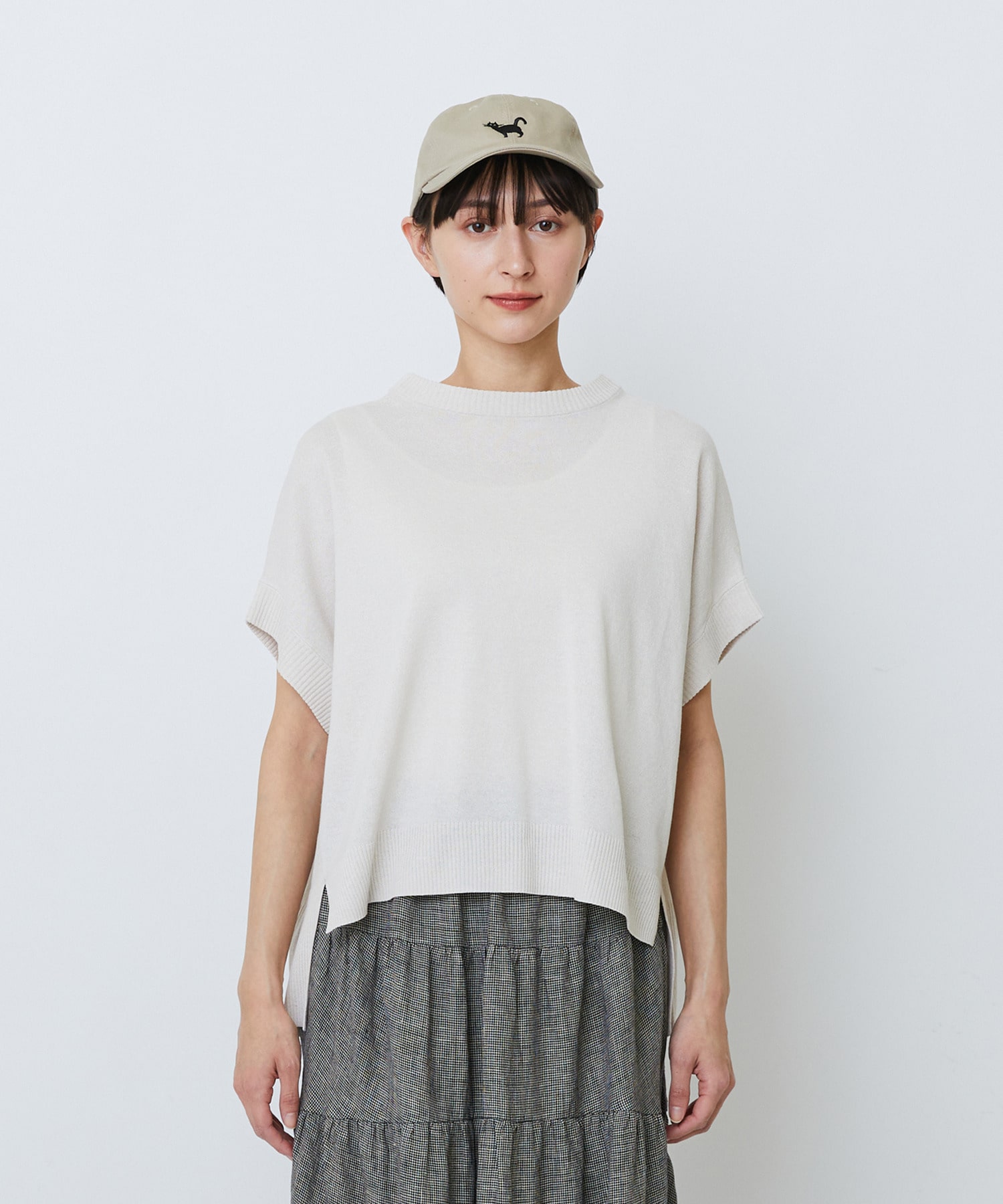 【LOISIR】和紙コットン天竺プルオーバー 詳細画像 ブラック 13