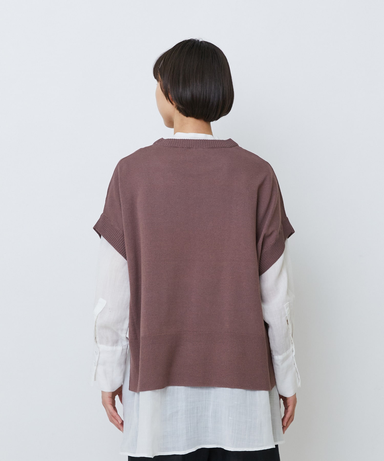 【LOISIR】和紙コットン天竺プルオーバー 詳細画像 ブラック 21