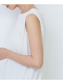 【LOISIR】リネンレーヨン天竺ノースリーブプルオーバー 詳細画像 ブラック 13