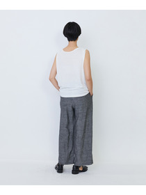 【LOISIR】リネンレーヨン天竺ノースリーブプルオーバー 詳細画像 ブラック 3