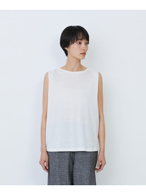 【LOISIR】リネンレーヨン天竺ノースリーブプルオーバー 詳細画像 ブラック 8