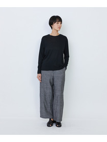 【LOISIR】リネンレーヨン天竺クルーネックプルオーバー 詳細画像 ブラック 1