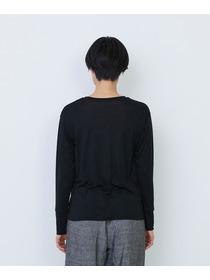 【LOISIR】リネンレーヨン天竺クルーネックプルオーバー 詳細画像 ブラック 10