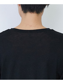 【LOISIR】リネンレーヨン天竺クルーネックプルオーバー 詳細画像 ブラック 12