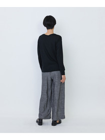 【LOISIR】リネンレーヨン天竺クルーネックプルオーバー 詳細画像 ブラック 3