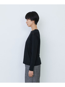 【LOISIR】リネンレーヨン天竺クルーネックプルオーバー 詳細画像 ブラック 9