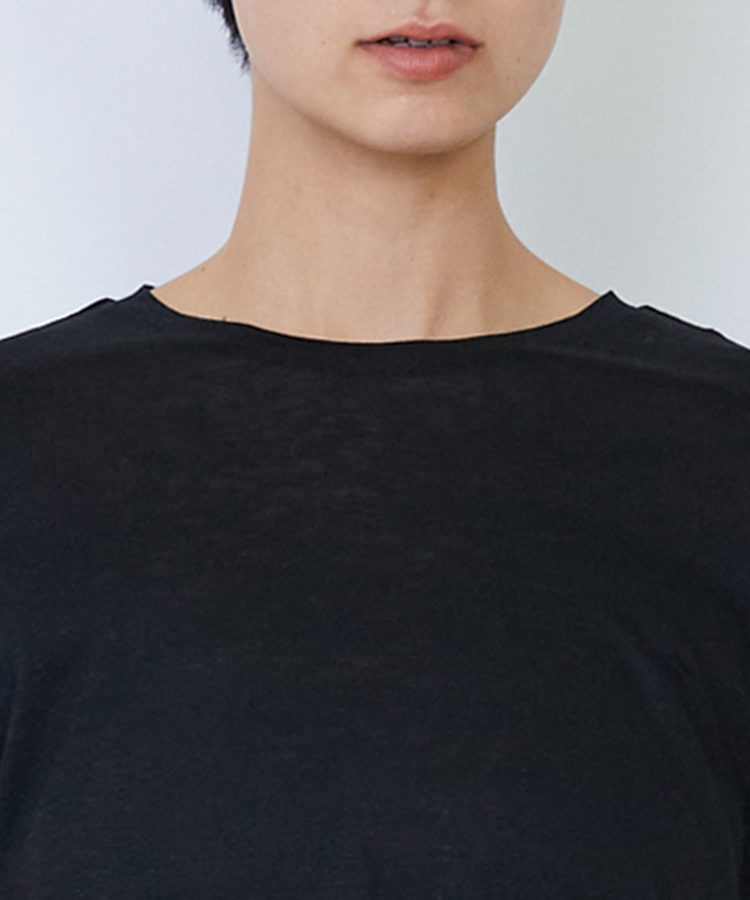 【LOISIR】リネンレーヨン天竺クルーネックプルオーバー 詳細画像 ブラック 11