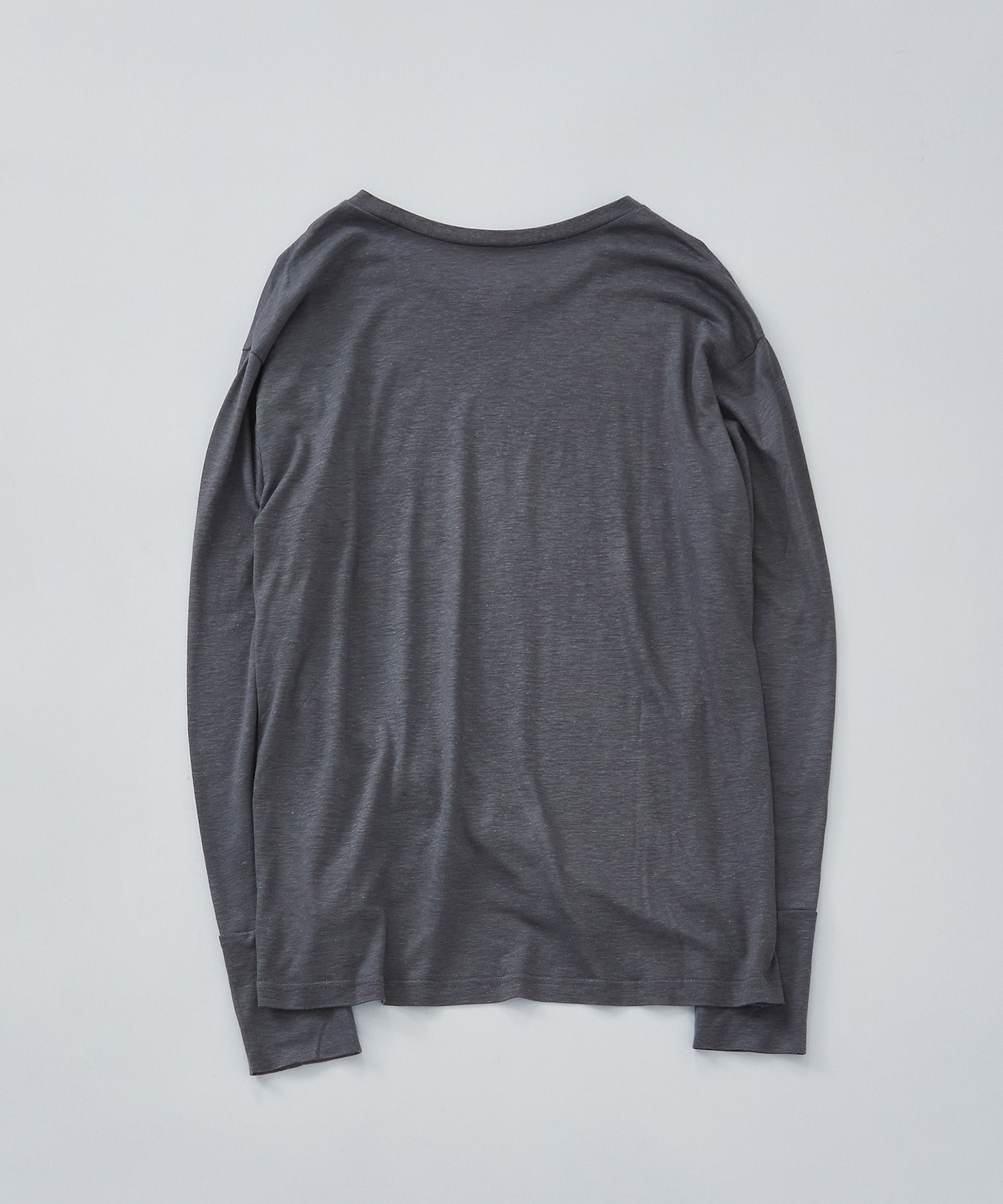 【LOISIR】リネンレーヨン天竺クルーネックプルオーバー 詳細画像 ブラック 7