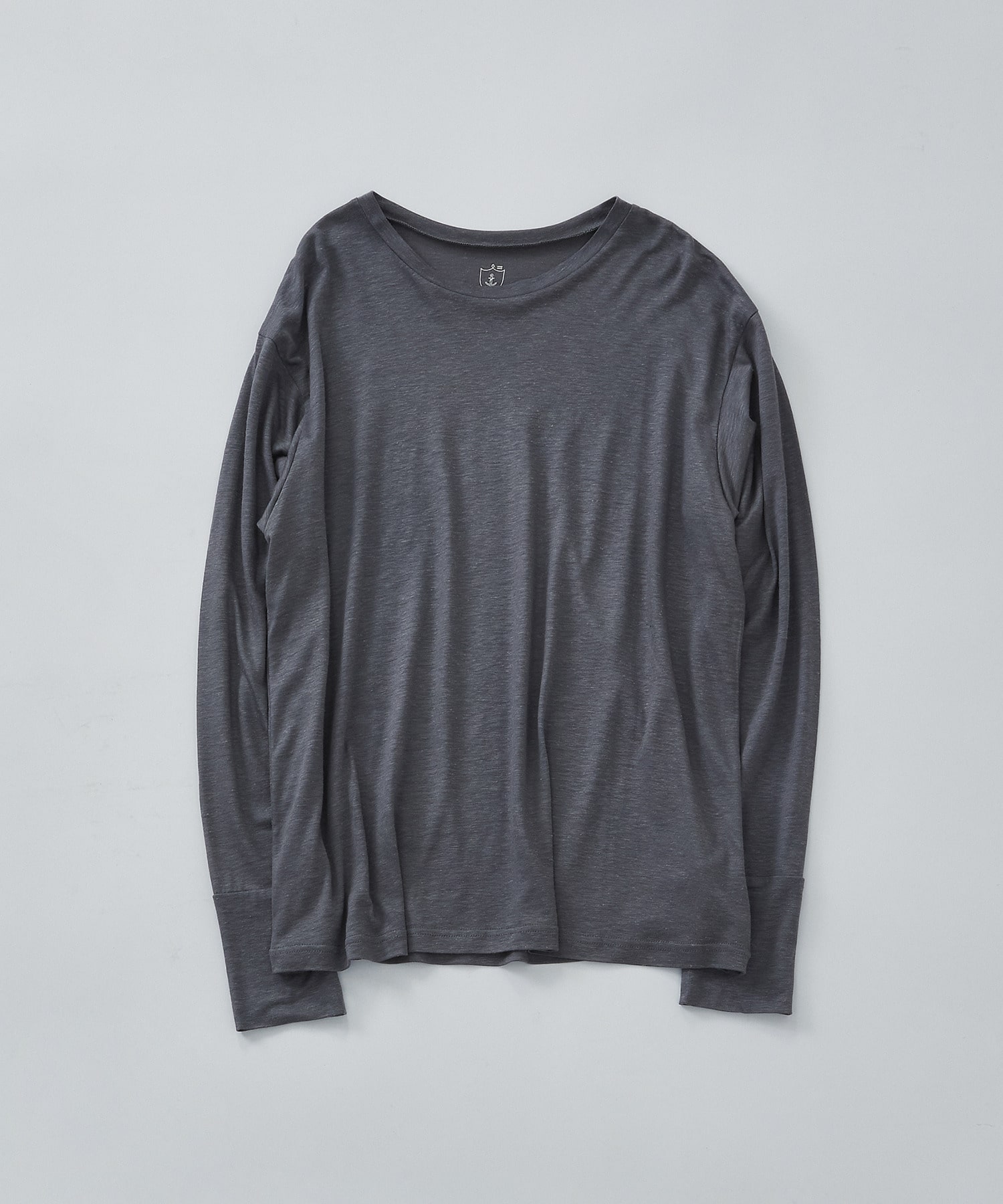 【LOISIR】リネンレーヨン天竺クルーネックプルオーバー 詳細画像 グレイッシュブルー 1