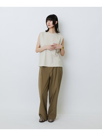 【LOISIR】コットン天竺ノースリーブプルオーバー 詳細画像 ブラック 4