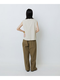 【LOISIR】コットン天竺ノースリーブプルオーバー 詳細画像 ブラック 6