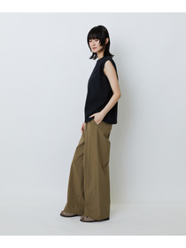 【LOISIR】コットン天竺ノースリーブプルオーバー 詳細画像 ブラック 8