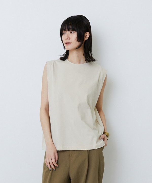 【LOISIR】コットン天竺ノースリーブプルオーバー