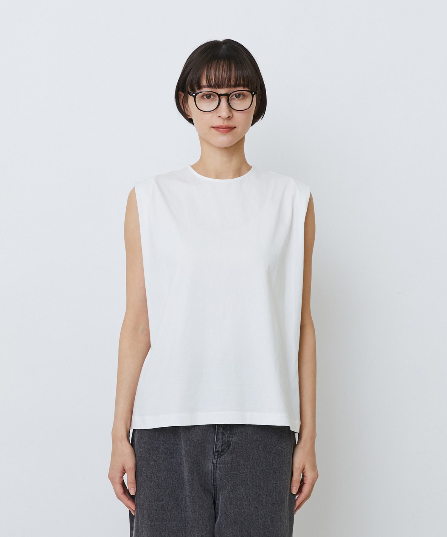 【LOISIR】コットン天竺ノースリーブプルオーバー 詳細画像 ブラック 10