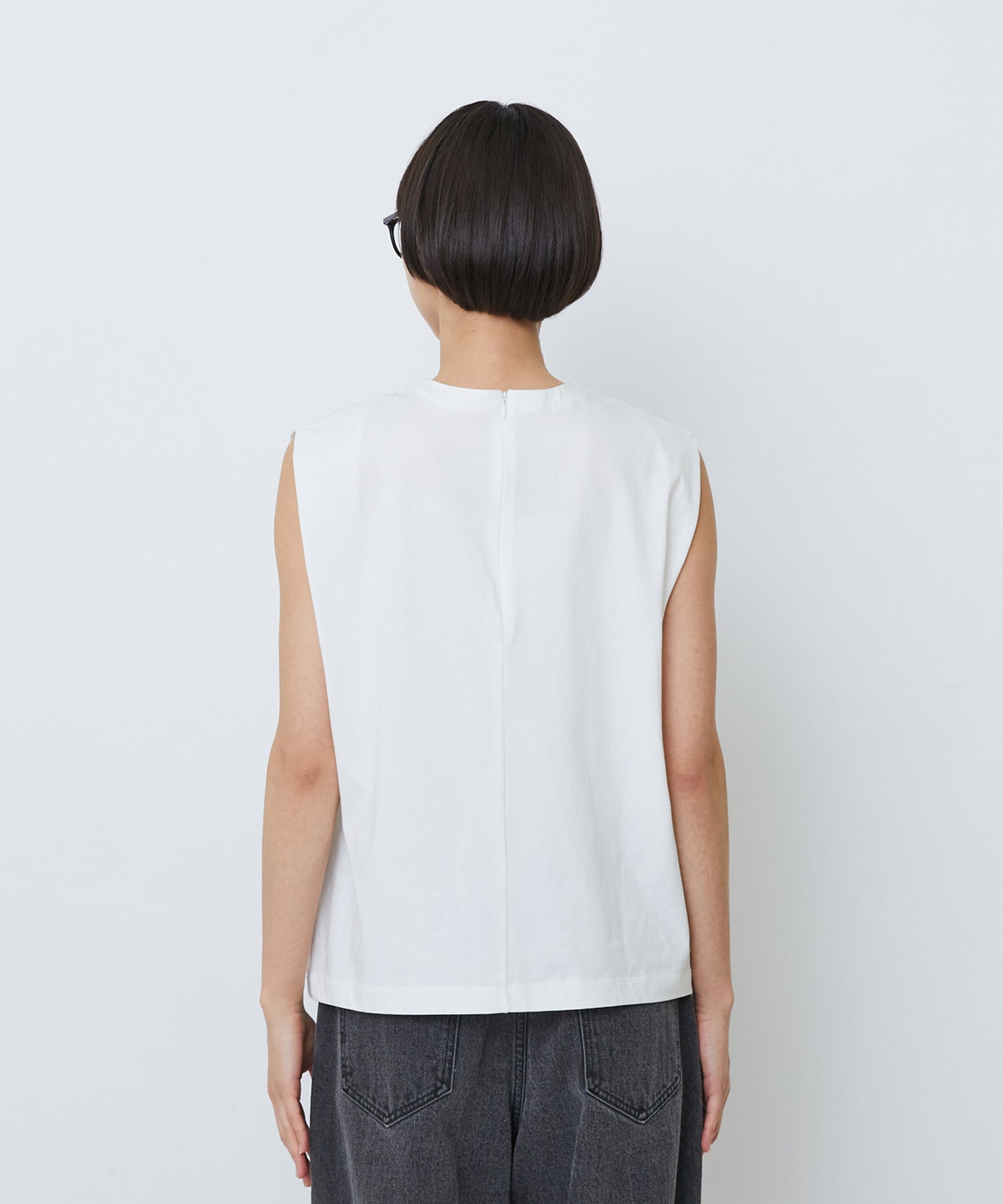 【LOISIR】コットン天竺ノースリーブプルオーバー 詳細画像 ブラック 12