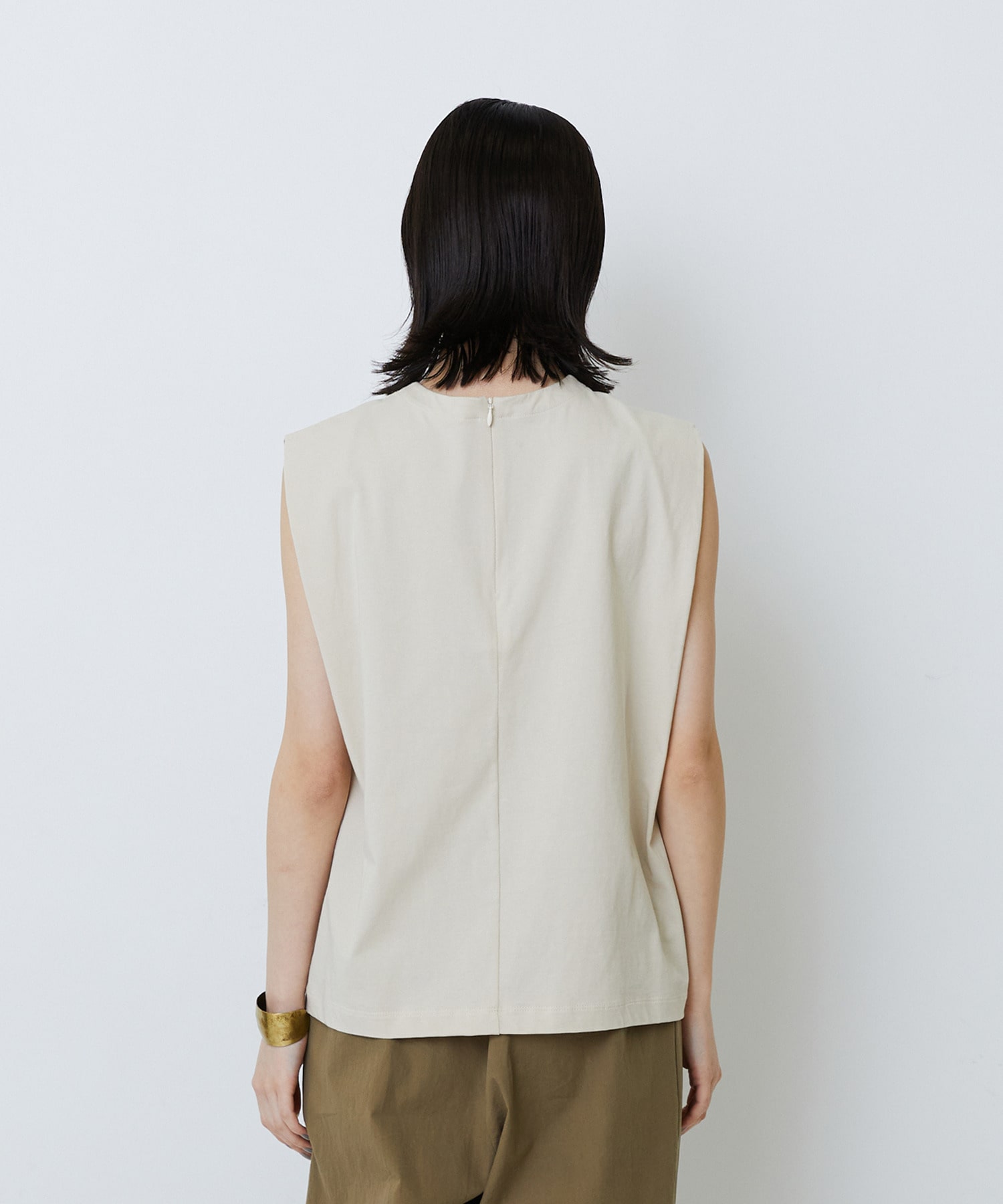 【LOISIR】コットン天竺ノースリーブプルオーバー 詳細画像 ブラック 15