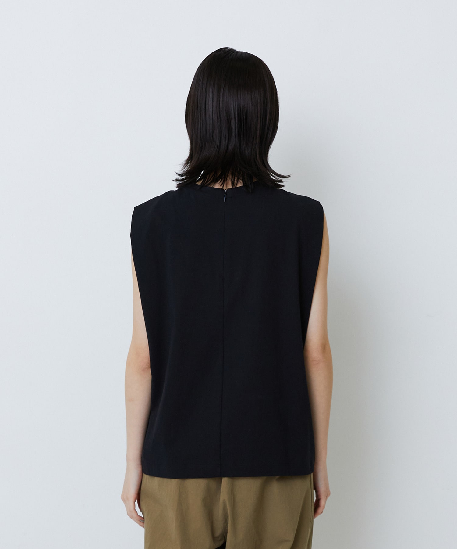 【LOISIR】コットン天竺ノースリーブプルオーバー 詳細画像 ブラック 18