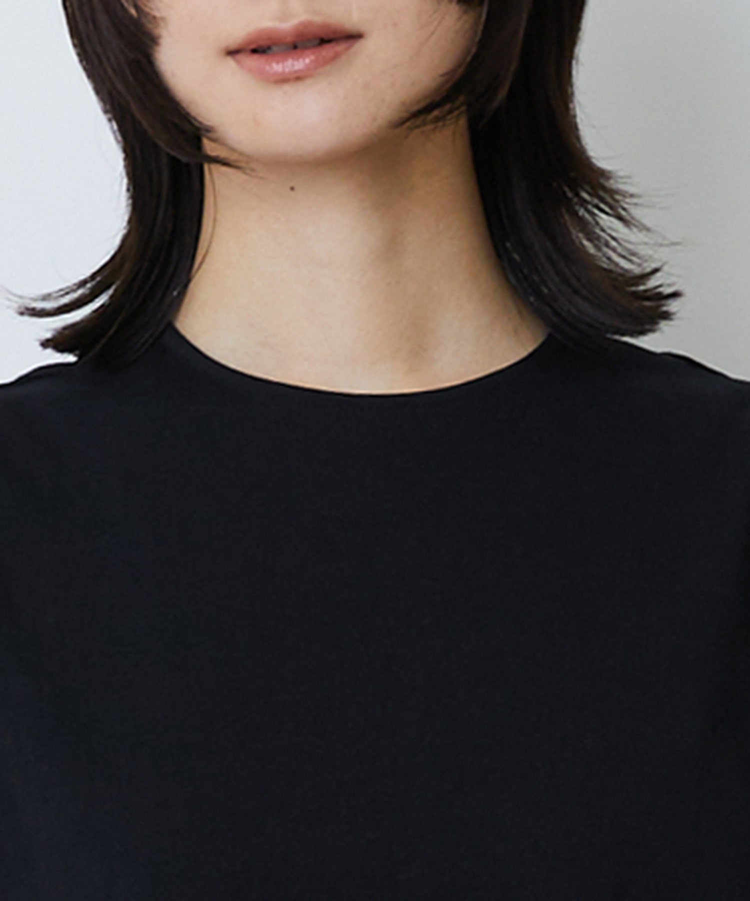 【LOISIR】コットン天竺ノースリーブプルオーバー 詳細画像 ブラック 19