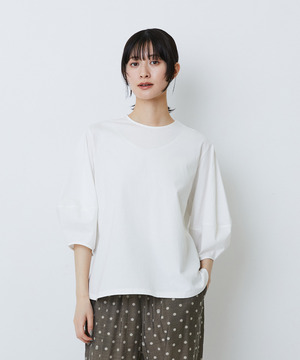 【LOISIR】コットン天竺ボトルスリーブプルオーバー 詳細画像 オフホワイト 1