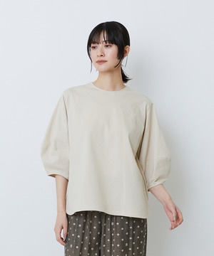 【LOISIR】コットン天竺ボトルスリーブプルオーバー 詳細画像 ベージュ 1