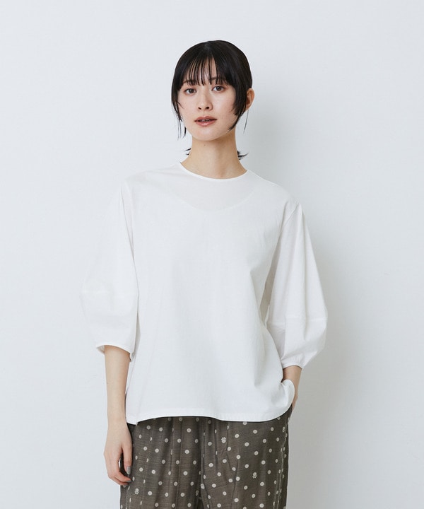 コットン天竺ボトルスリーブプルオーバー 詳細画像 オフホワイト 1