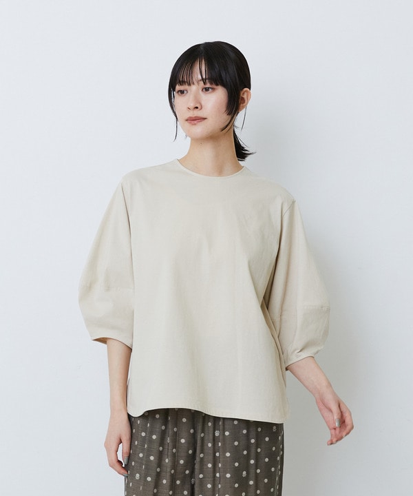 コットン天竺ボトルスリーブプルオーバーコットン天竺ボトルスリーブプルオーバー