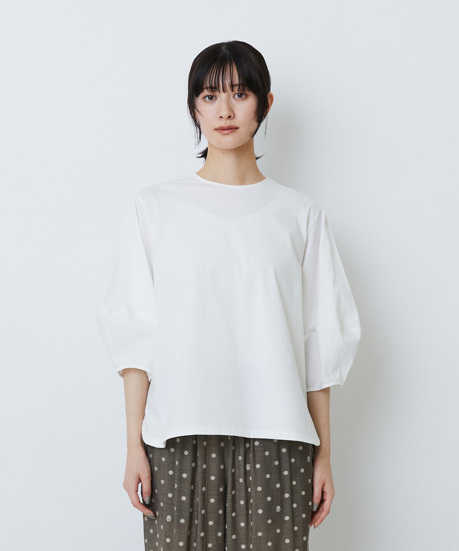 【LOISIR】コットン天竺ボトルスリーブプルオーバー 詳細画像 ベージュ 10