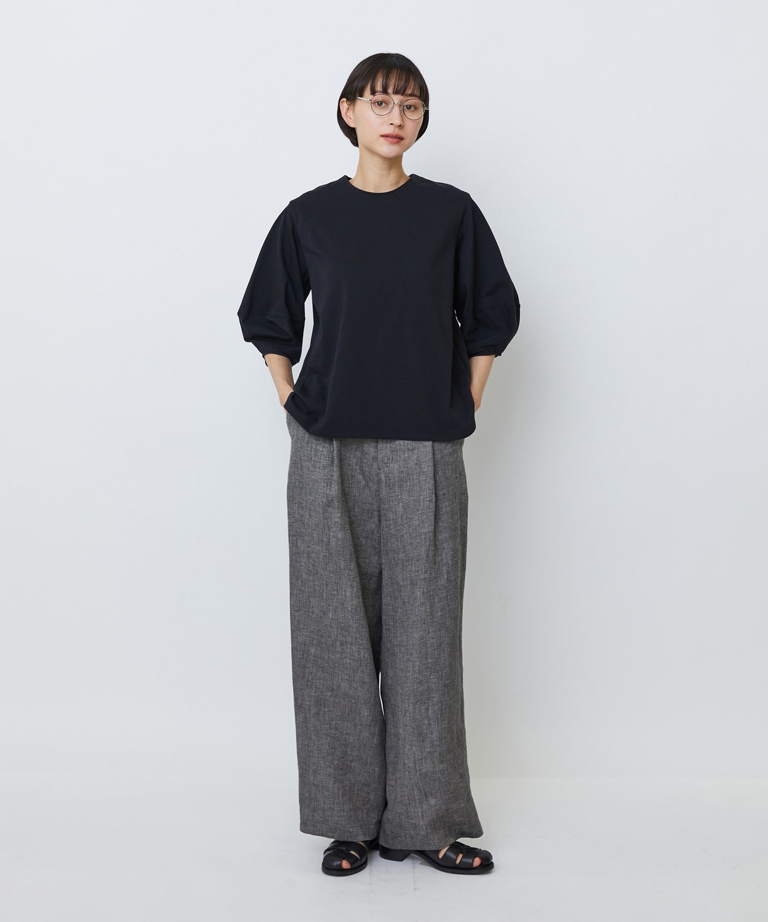 【LOISIR】コットン天竺ボトルスリーブプルオーバー 詳細画像 ベージュ 7