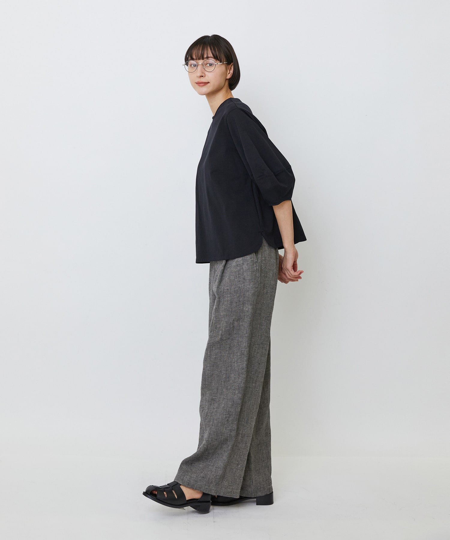 【LOISIR】コットン天竺ボトルスリーブプルオーバー 詳細画像 ベージュ 8