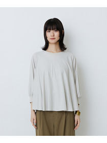 【LOISIR】コットン強撚天竺Aラインプルオーバー 詳細画像 ブラック 10