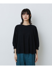 【LOISIR】コットン強撚天竺Aラインプルオーバー 詳細画像 ブラック 13