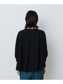 【LOISIR】コットン強撚天竺Aラインプルオーバー 詳細画像 ブラック 15