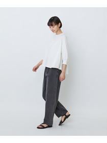 【LOISIR】コットン強撚天竺Aラインプルオーバー 詳細画像 ブラック 8