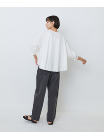 【LOISIR】コットン強撚天竺Aラインプルオーバー 詳細画像 ブラック 9