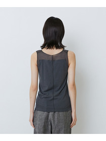【LOISIR】【2WAY】異素材使いタンクトップ 詳細画像 チャコールグレー 18