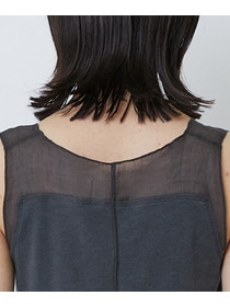 【LOISIR】【2WAY】異素材使いタンクトップ 詳細画像 チャコールグレー 20