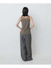 【LOISIR】【2WAY】異素材使いタンクトップ 詳細画像 チャコールグレー 6