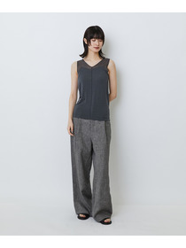 【LOISIR】【2WAY】異素材使いタンクトップ 詳細画像 チャコールグレー 7